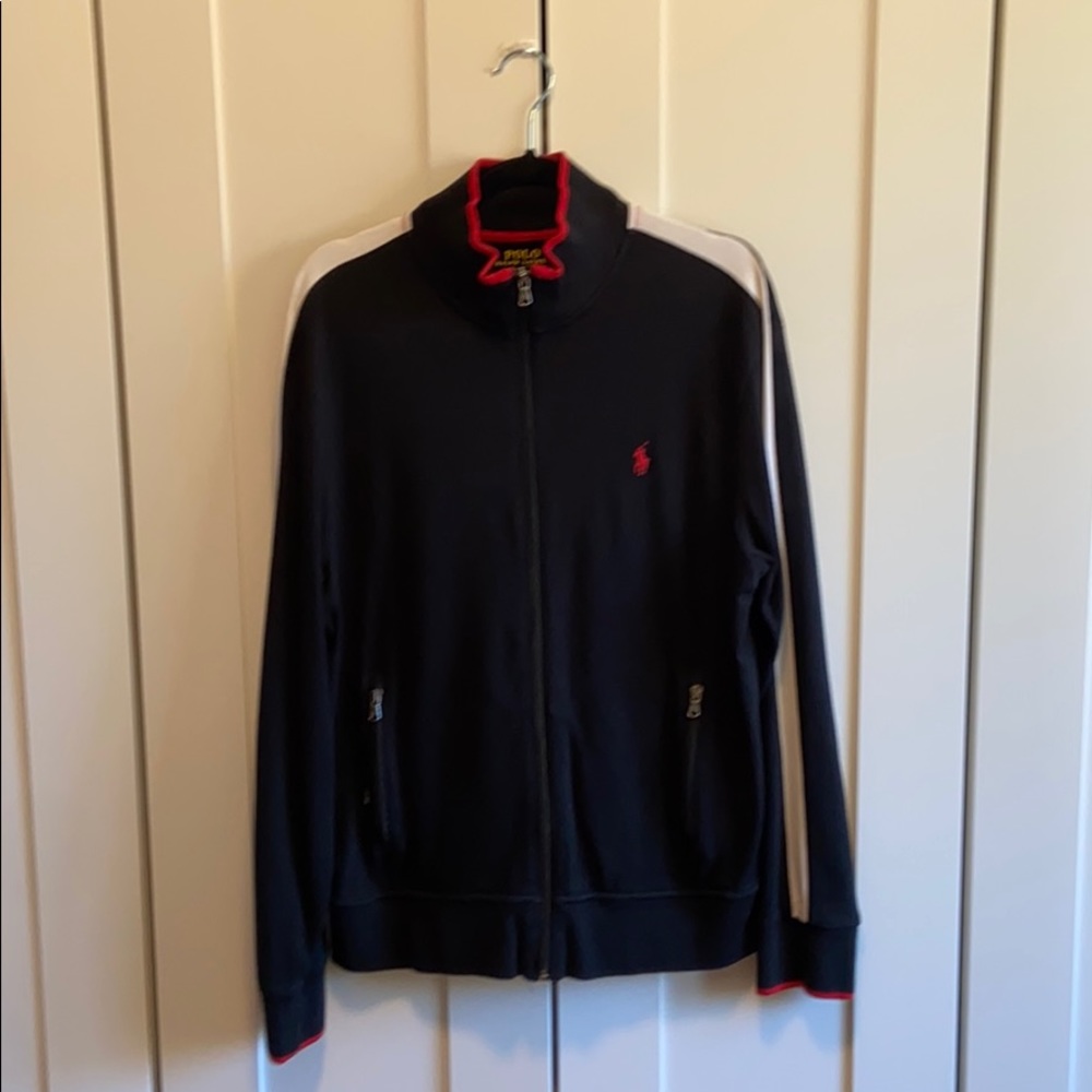 Polo Ralph Lauren Track Jacket Black M Vintage